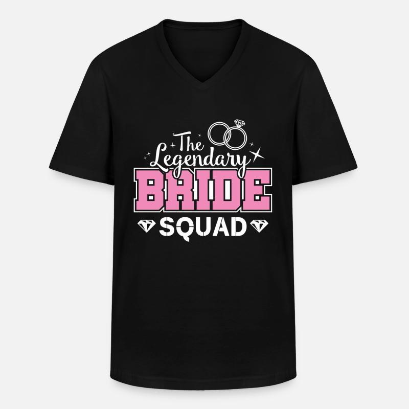 Bride Squad Junggesllinnenabschied - Männer-T-Shirt mit V-Ausschnitt - Schwarz