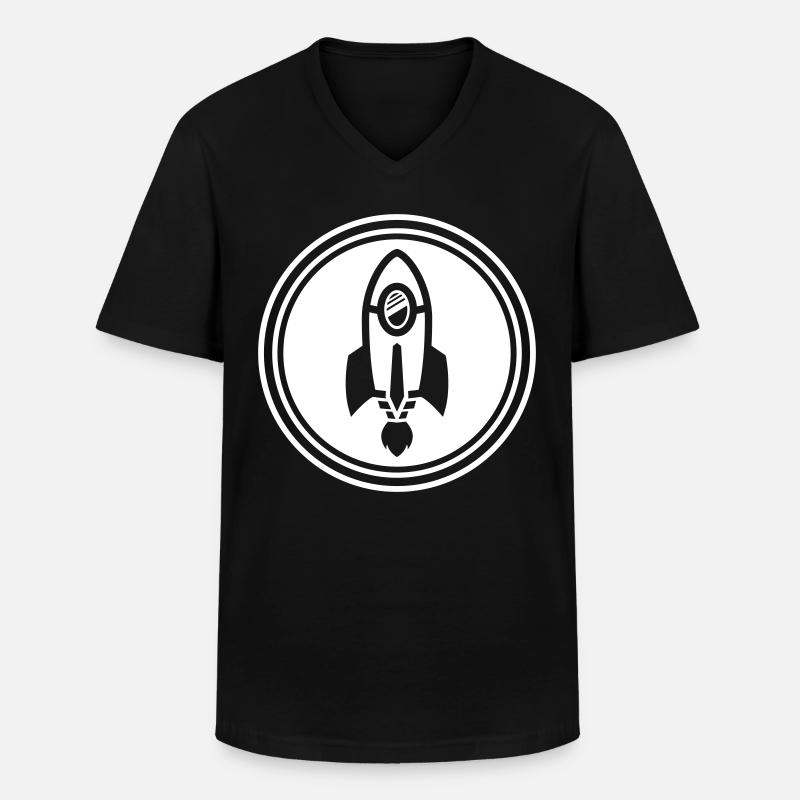 Rocket symbol - Men's V-Neck T-Shirt - black