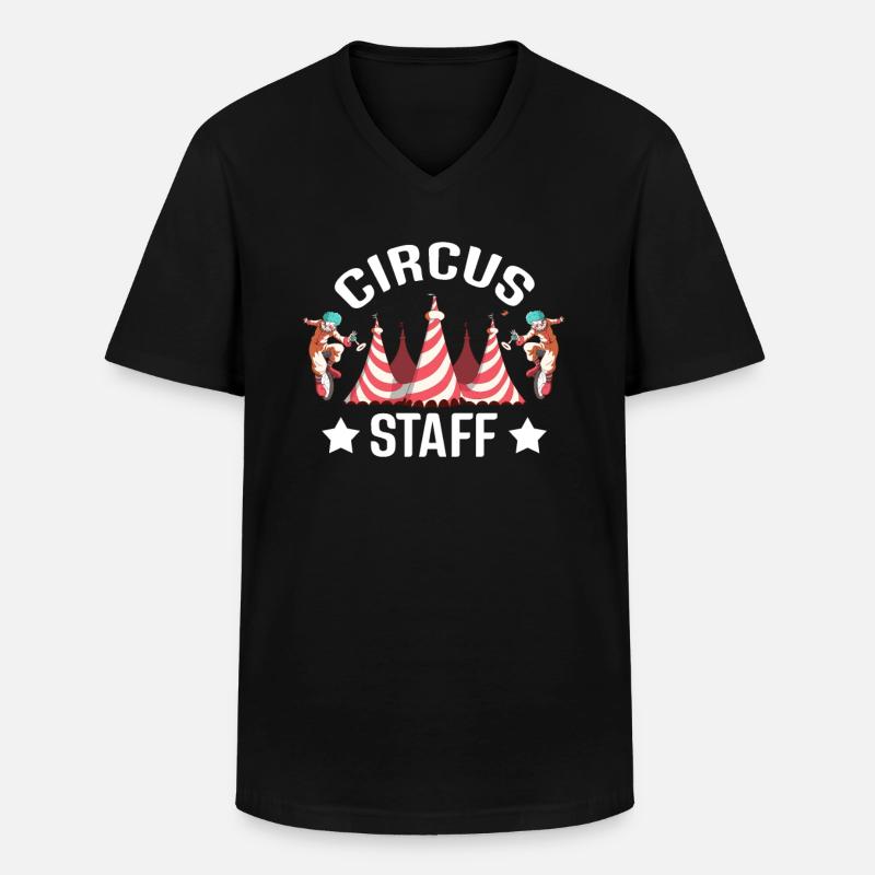 Zirkus - Männer-T-Shirt mit V-Ausschnitt - Schwarz