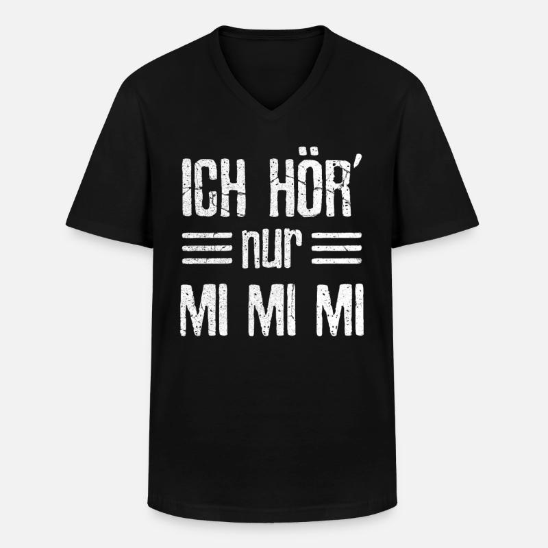 Mimi - Männer-T-Shirt mit V-Ausschnitt - Schwarz