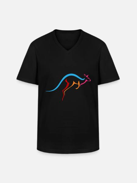 Kangaroo sport - Men's V-Neck T-Shirt - black