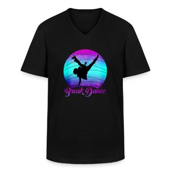 Breakdance - Männer-T-Shirt mit V-Ausschnitt - Schwarz - Vorne - AI Model Male 178 dark (178cm)