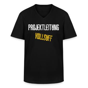 Projektleitung Vollsuff Wein Saufen Gruppen Outfit - Männer-T-Shirt mit V-Ausschnitt - Schwarz - Vorne - AI Model Male 178 dark (178cm)