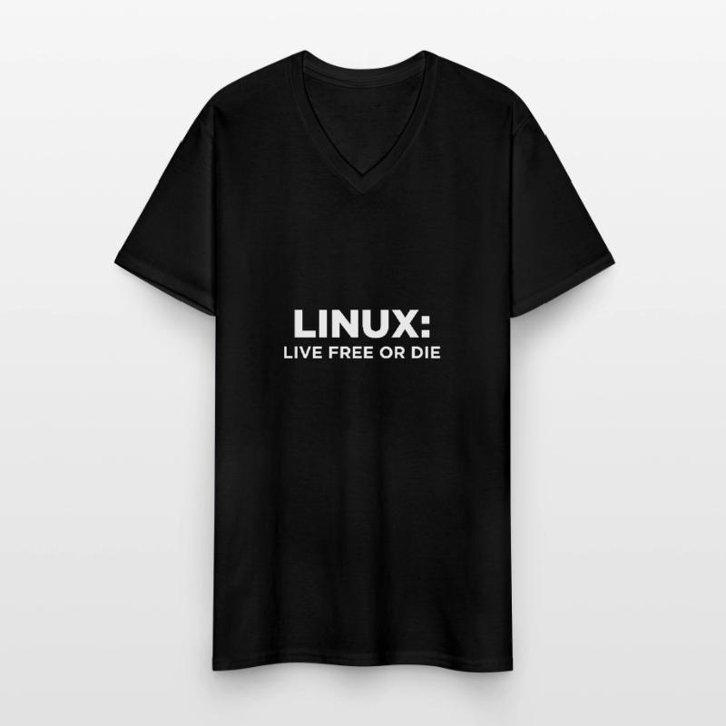 Geek Linux saying computer scientist IT nerd Men's V-Neck T-Shirt