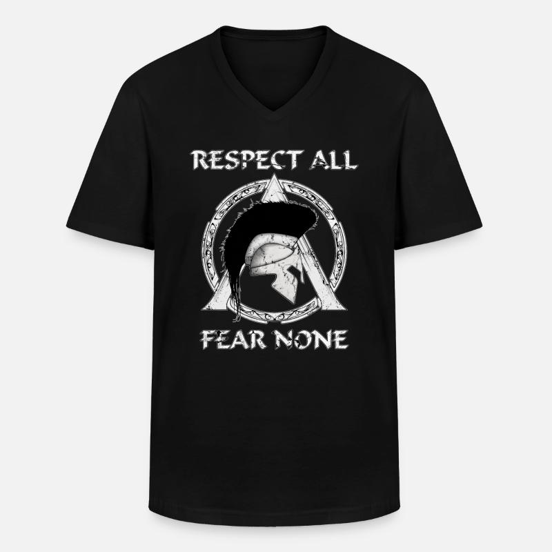 Sparta Symbol - Männer-T-Shirt mit V-Ausschnitt - Schwarz
