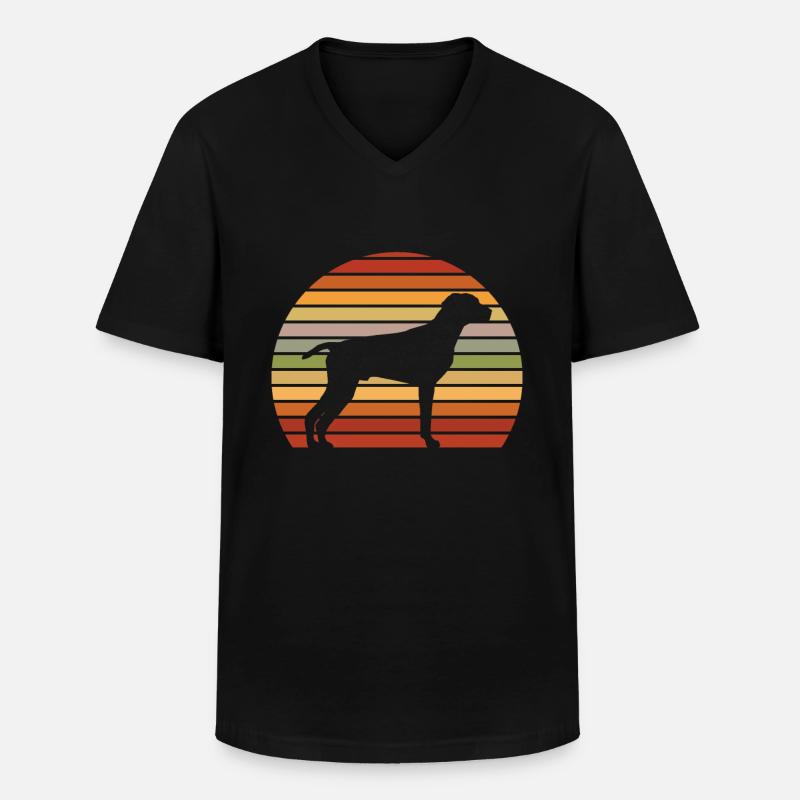 German Shorthaired Pointer Graphic Pointer Gift - Men's V-Neck T-Shirt - black