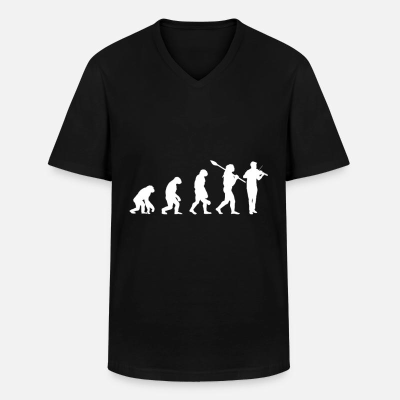 Viola evolution instruments concert - Men's V-Neck T-Shirt - black