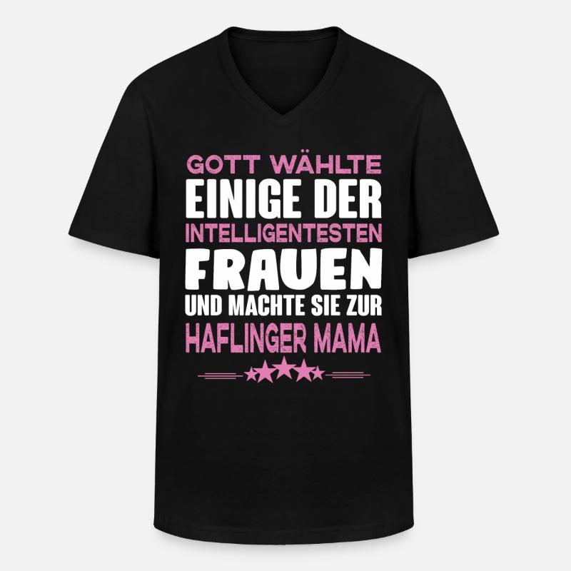 Haflinger Pferd - Haflinger - Männer-T-Shirt mit V-Ausschnitt - Schwarz