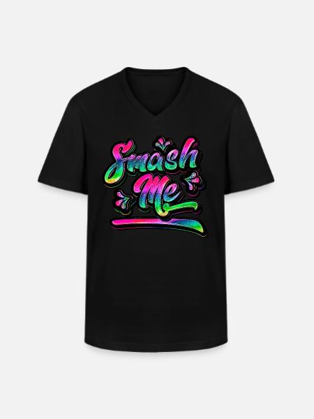 Smash Me | Jugendwort 2022 - Men's V-Neck T-Shirt - black
