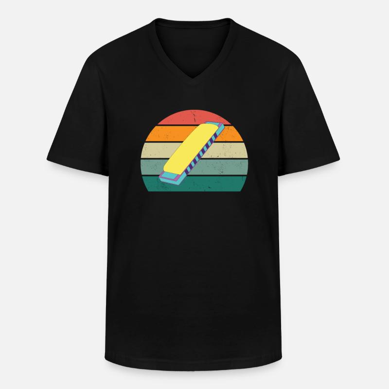 Harmonica Harmonica Player Harmonicas - Men's V-Neck T-Shirt - black