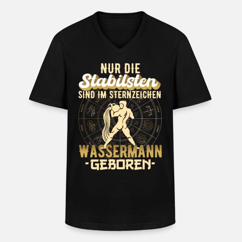 Sternzeichen Wassermann Wassermänner Geschenk - Männer-T-Shirt mit V-Ausschnitt - Schwarz