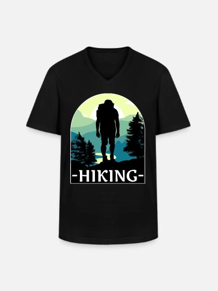 Hikers design hiking - Men's V-Neck T-Shirt - black