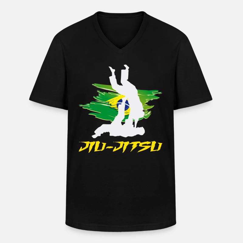 Jiu-jitsu - Männer-T-Shirt mit V-Ausschnitt - Schwarz