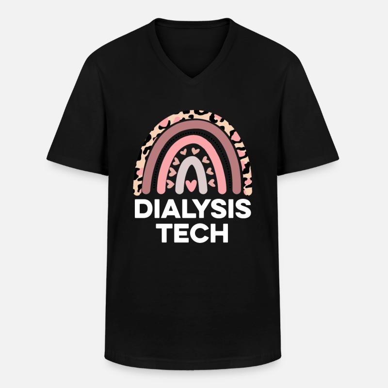 Dialyse-Tech-Dialyse-Krankenschwester Wertschätzung Lustig - Männer-T-Shirt mit V-Ausschnitt - Schwarz