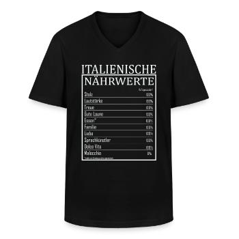 Italiener, Italienisch, Typisch - Männer-T-Shirt mit V-Ausschnitt - Schwarz - Vorne - AI Model Male 178 dark (178cm)