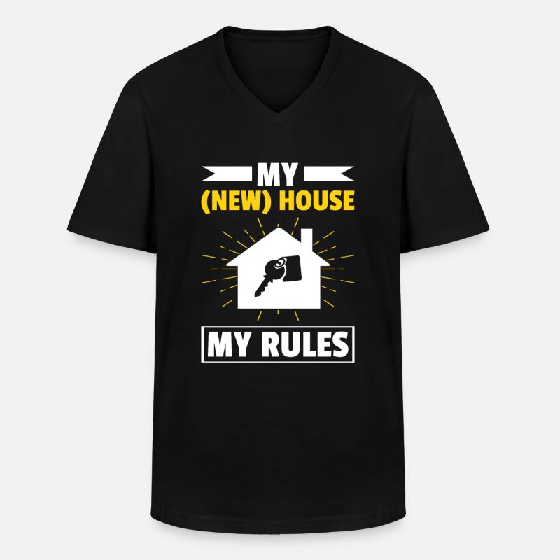 Neuer Hauseigentümer Hauseigentümer - Männer-T-Shirt mit V-Ausschnitt - Schwarz