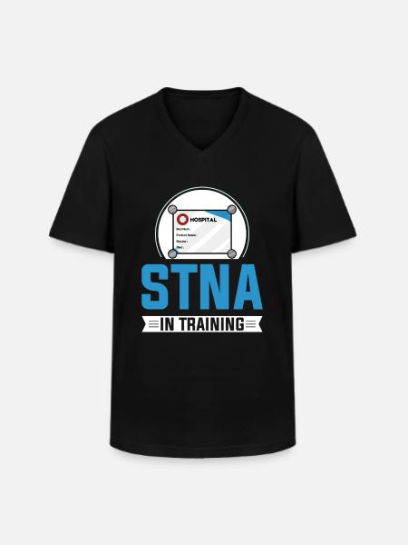STNA Certified Nursing Assistant - Men's V-Neck T-Shirt - black