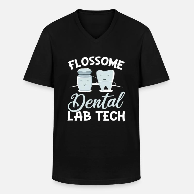 Zahntechniker Zahntechniker - Männer-T-Shirt mit V-Ausschnitt - Schwarz