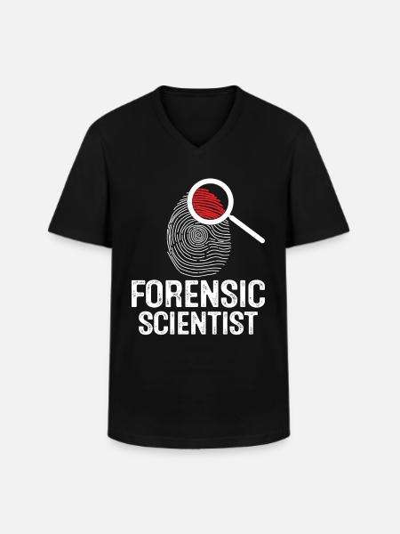 Forensic Scientist Criminology Evidence - Men's V-Neck T-Shirt - black