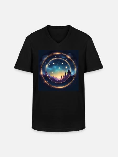 Löwe Leo Sternzeichen Geschenkidee - Männer-T-Shirt mit V-Ausschnitt - Schwarz