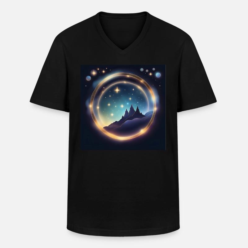 Leo Löwe Löwen Sternzeichen Geschenk - Männer-T-Shirt mit V-Ausschnitt - Schwarz