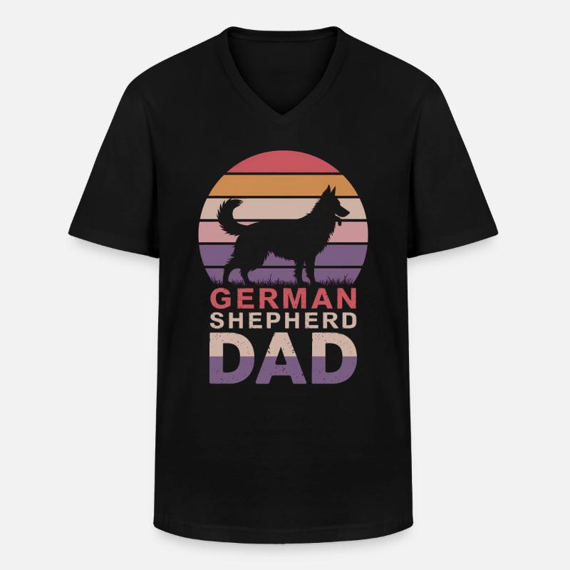 Deutscher Schäferhund Spruch Schäferhund Geschenk - Männer-T-Shirt mit V-Ausschnitt - Schwarz