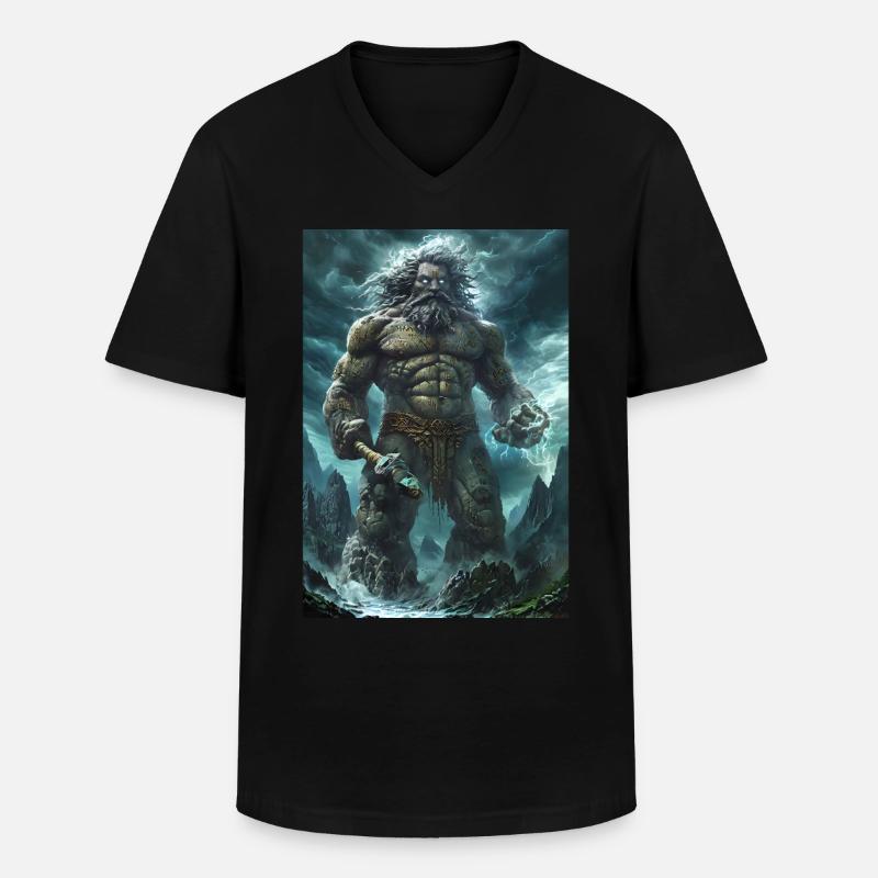 Cadeau géant géant - T-shirt col V Homme - noir