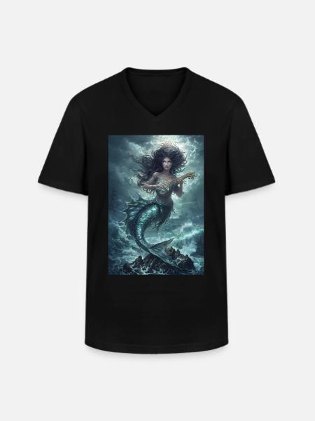 Mermaid Mythology Myth Gift - Men's V-Neck T-Shirt - black