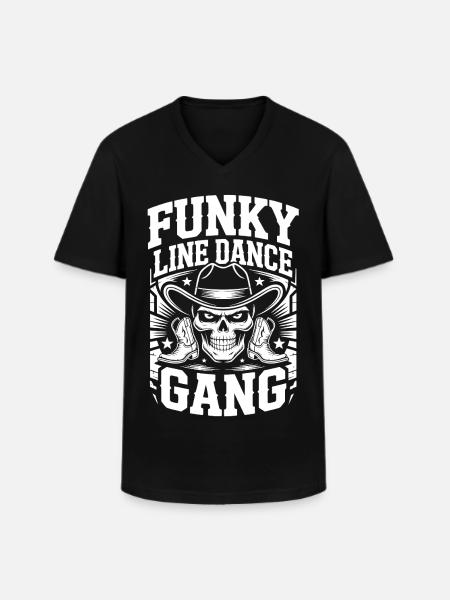 Funky Line Dance Gang - Men's V-Neck T-Shirt - black