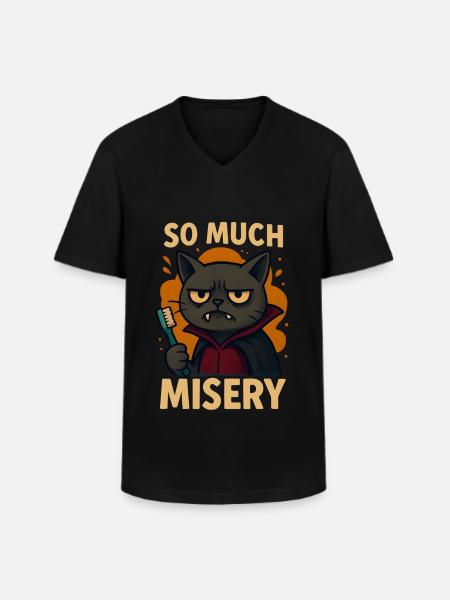 Halloween Costume Cat Gift - Men's V-Neck T-Shirt - black