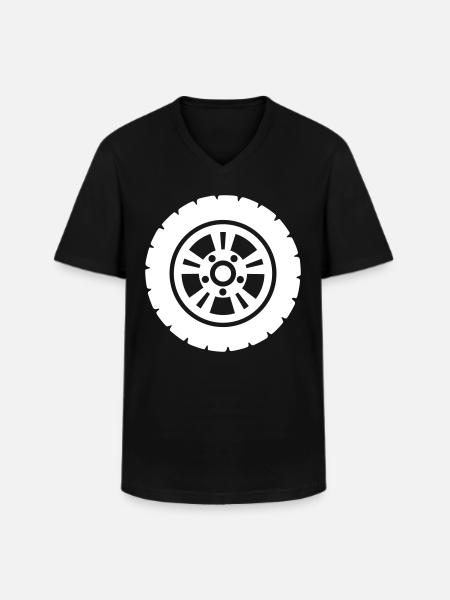 Tire tuning - Men's V-Neck T-Shirt - black