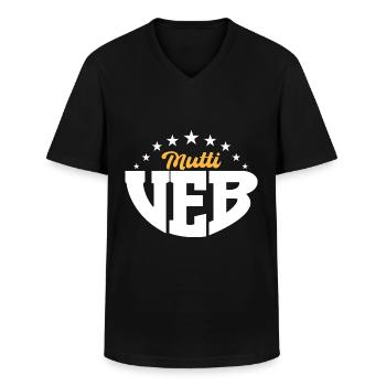 VEB Mutti DDR Geschenk - Männer-T-Shirt mit V-Ausschnitt - Schwarz - Vorne - AI Model Male 178 dark (178cm)