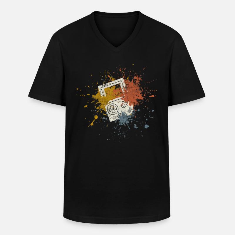 Gaming retro - Männer-T-Shirt mit V-Ausschnitt - Schwarz
