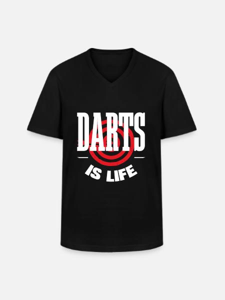 jeu de fléchettes - T-shirt col V Homme - noir
