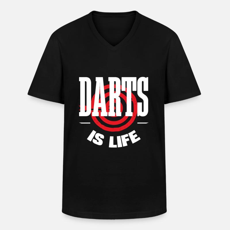 Dart - Männer-T-Shirt mit V-Ausschnitt - Schwarz