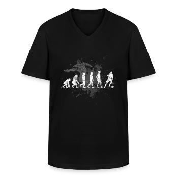 Fußballer - Männer-T-Shirt mit V-Ausschnitt - Schwarz - Vorne - AI Model Male 178 dark (178cm)