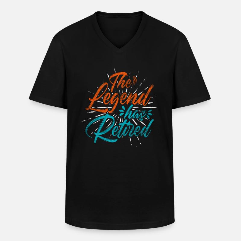 Rente - Männer-T-Shirt mit V-Ausschnitt - Schwarz