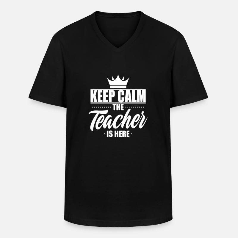 Lehrer - Männer-T-Shirt mit V-Ausschnitt - Schwarz