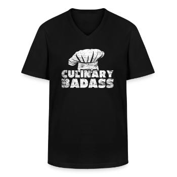 Kochen Koch - Männer-T-Shirt mit V-Ausschnitt - Schwarz - Vorne - AI Model Male 178 dark (178cm)