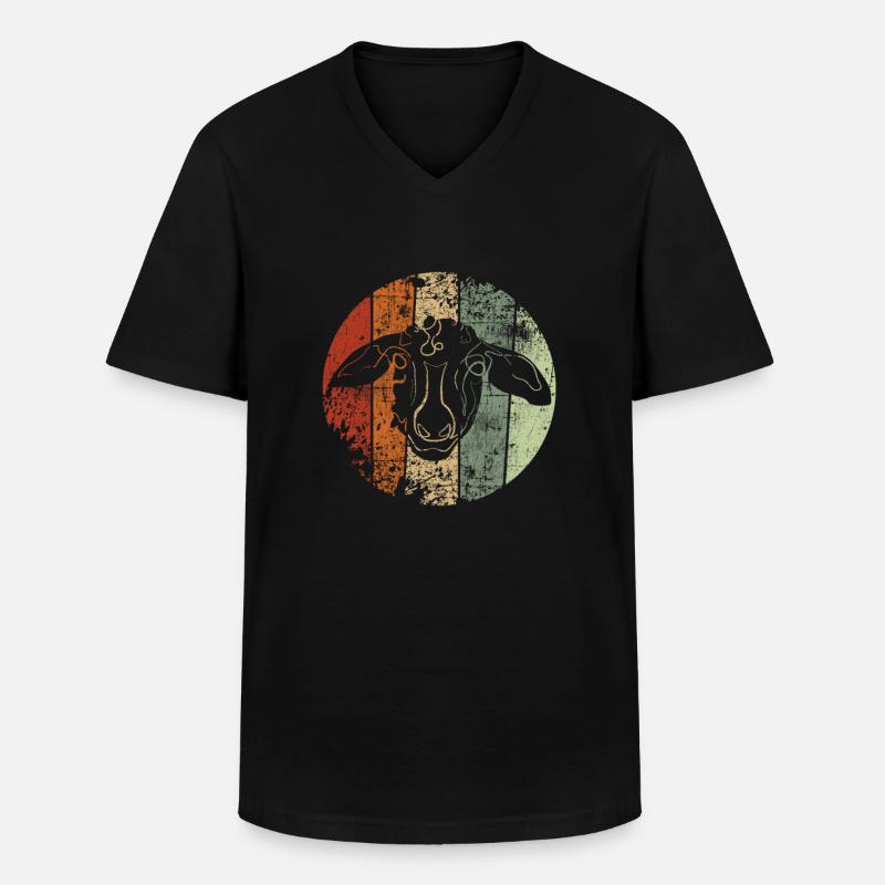 Schaf - Männer-T-Shirt mit V-Ausschnitt - Schwarz