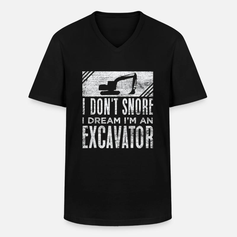 Bagger - Männer-T-Shirt mit V-Ausschnitt - Schwarz