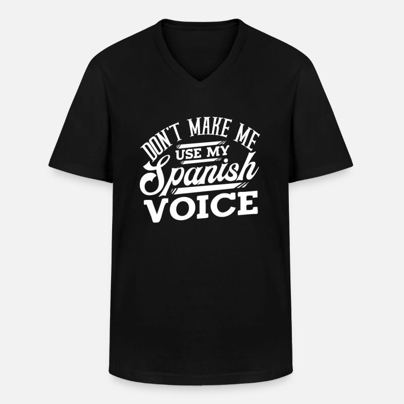 Spanien Spanisch - Männer-T-Shirt mit V-Ausschnitt - Schwarz