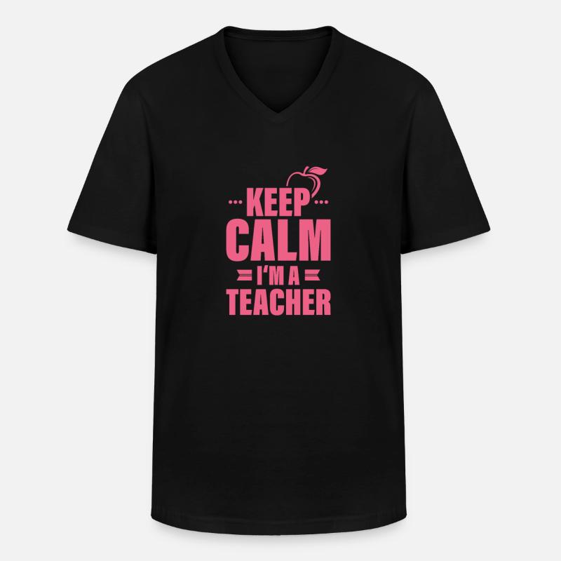 Lehrer - Männer-T-Shirt mit V-Ausschnitt - Schwarz