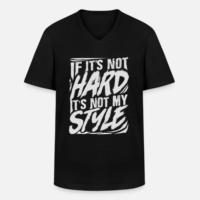 Hardstyle Techno - Männer-T-Shirt mit V-Ausschnitt - Schwarz