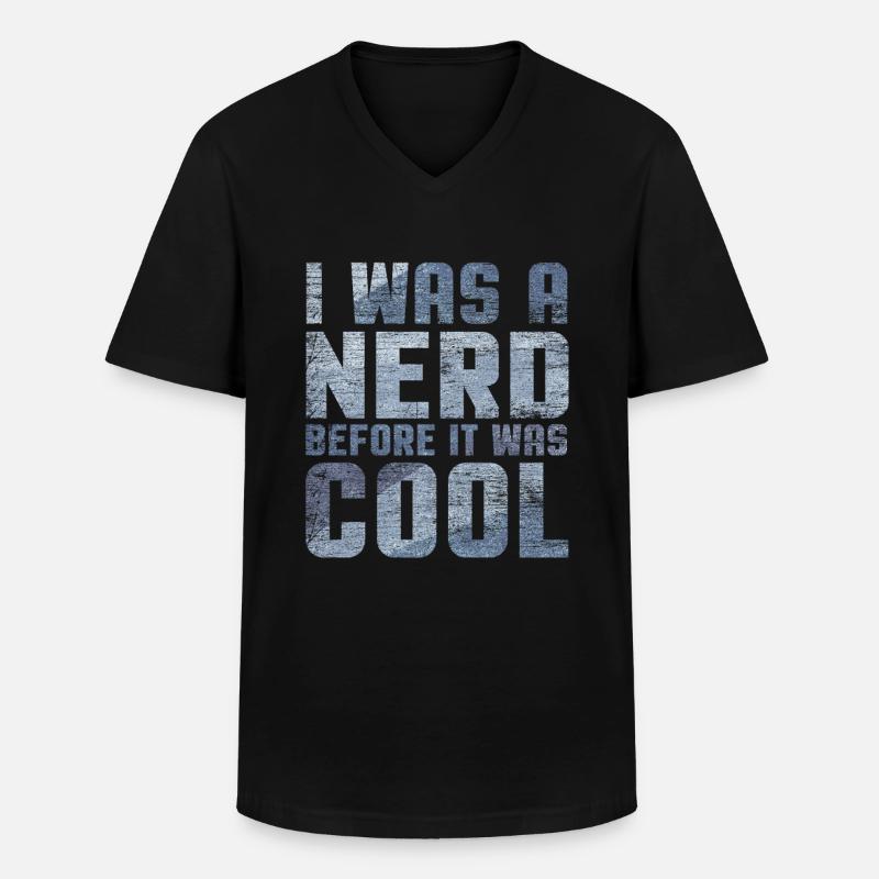 Cool Nerd - Männer-T-Shirt mit V-Ausschnitt - Schwarz