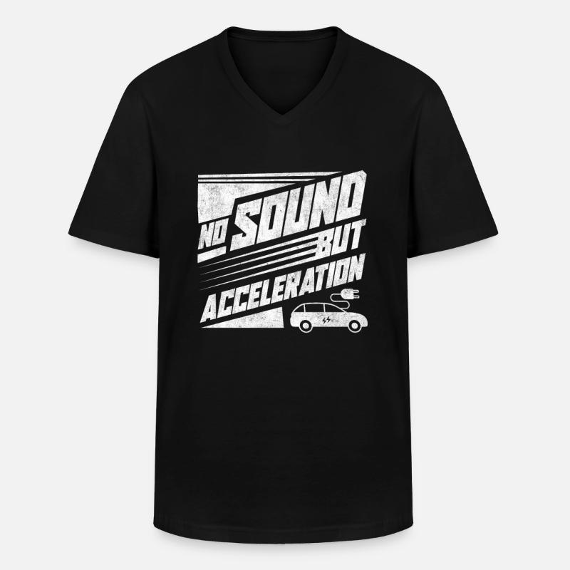 E-Auto - Männer-T-Shirt mit V-Ausschnitt - Schwarz