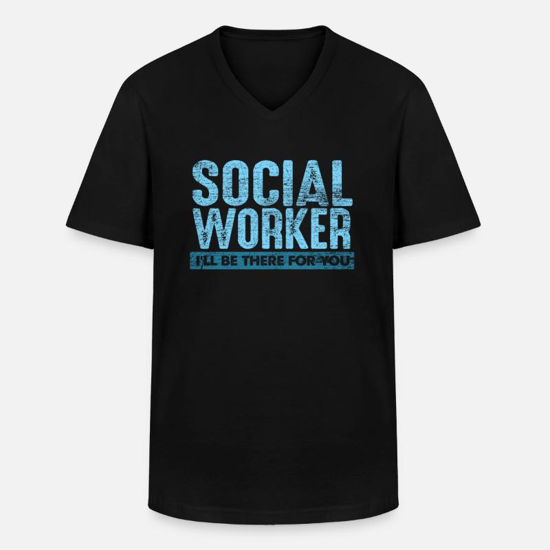 Sozialarbeiter - Männer-T-Shirt mit V-Ausschnitt - Schwarz