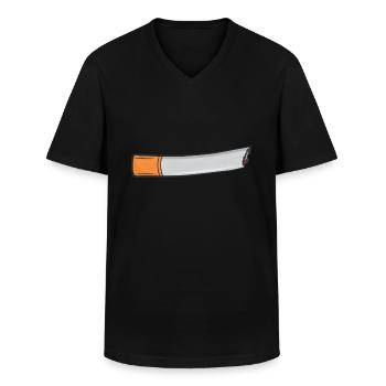 Zigarette - Männer-T-Shirt mit V-Ausschnitt - Schwarz - Vorne - AI Model Male 178 dark (178cm)