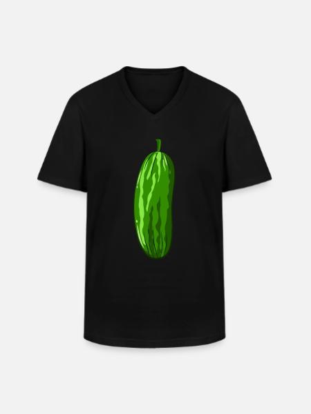 concombre - T-shirt col V Homme - noir