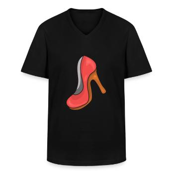 High Heels - Männer-T-Shirt mit V-Ausschnitt - Schwarz - Vorne - AI Model Male 178 dark (178cm)
